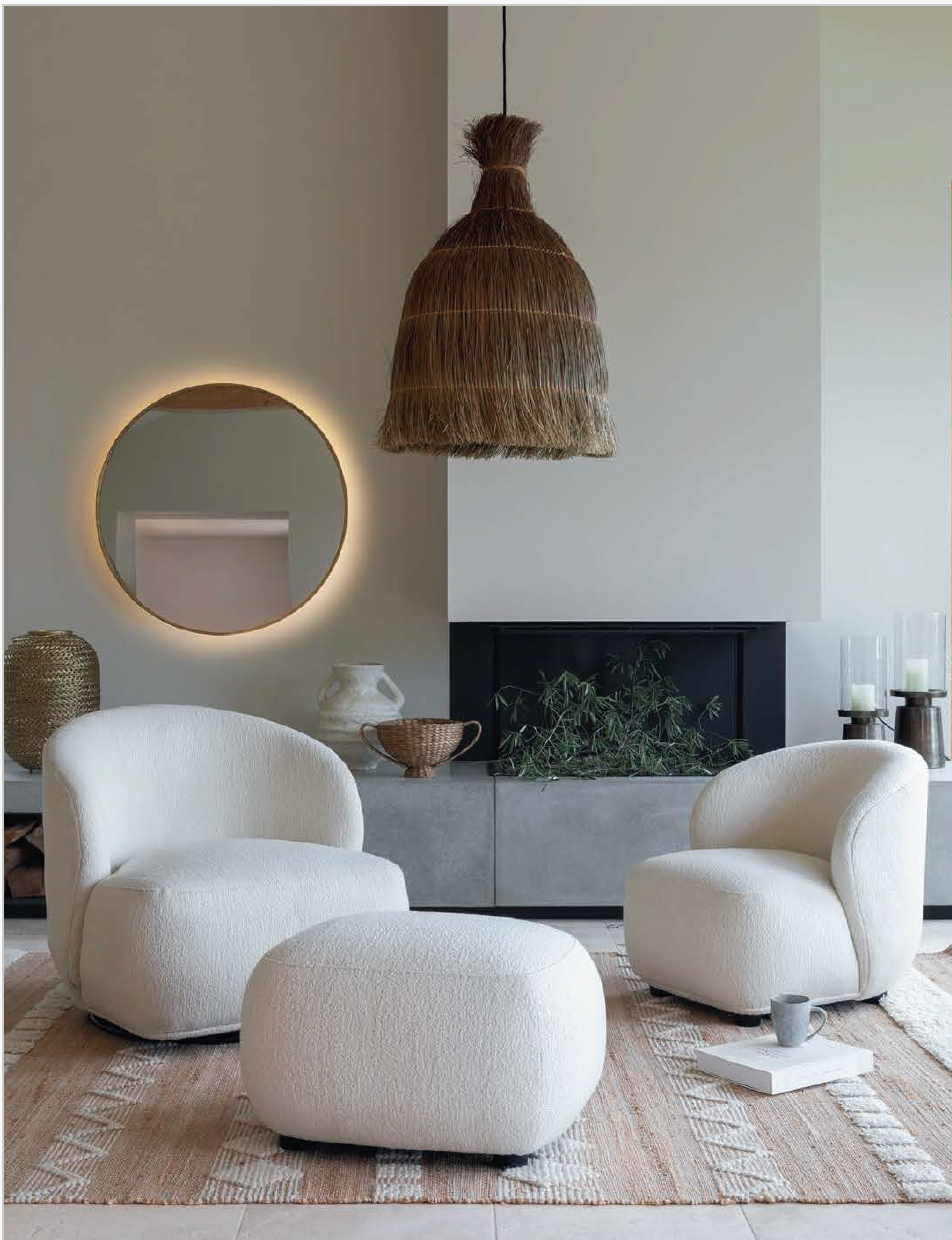 Lisette Cream Boucle Armchair