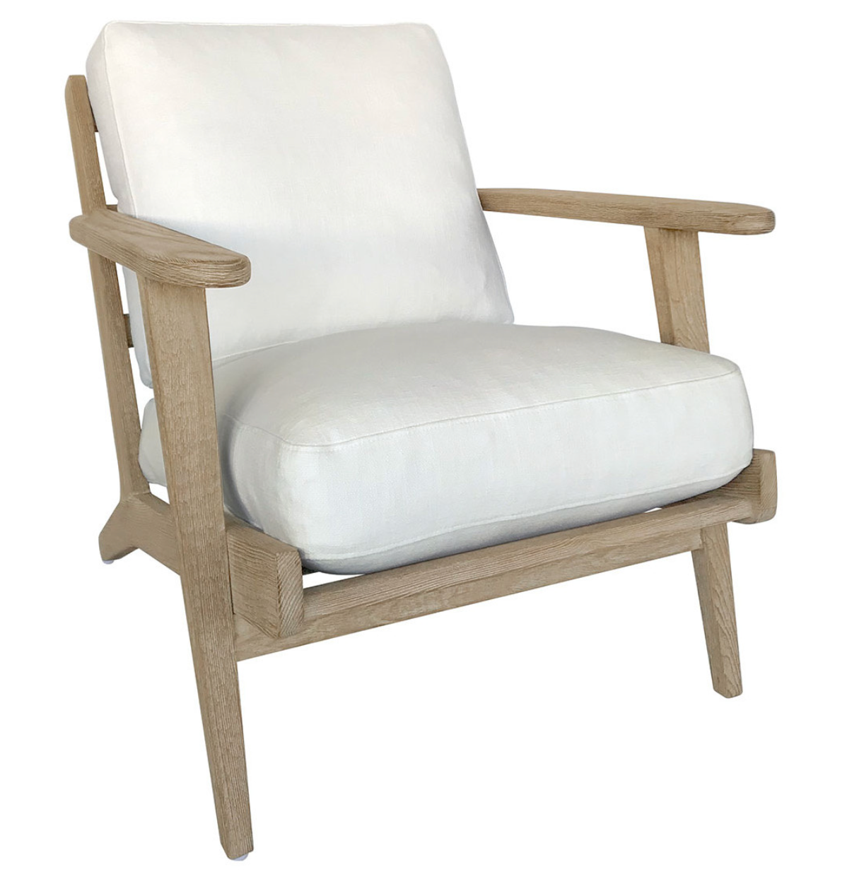 Jules armchair Ecru cotton-linen