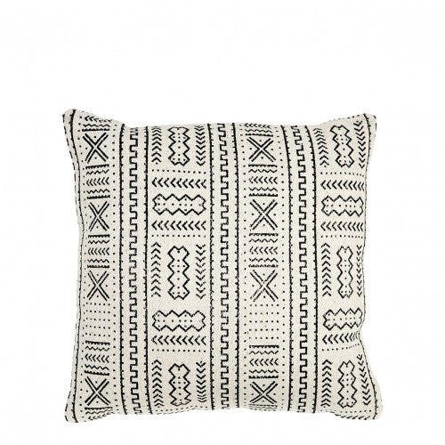 White Kunto mudcloth cushion