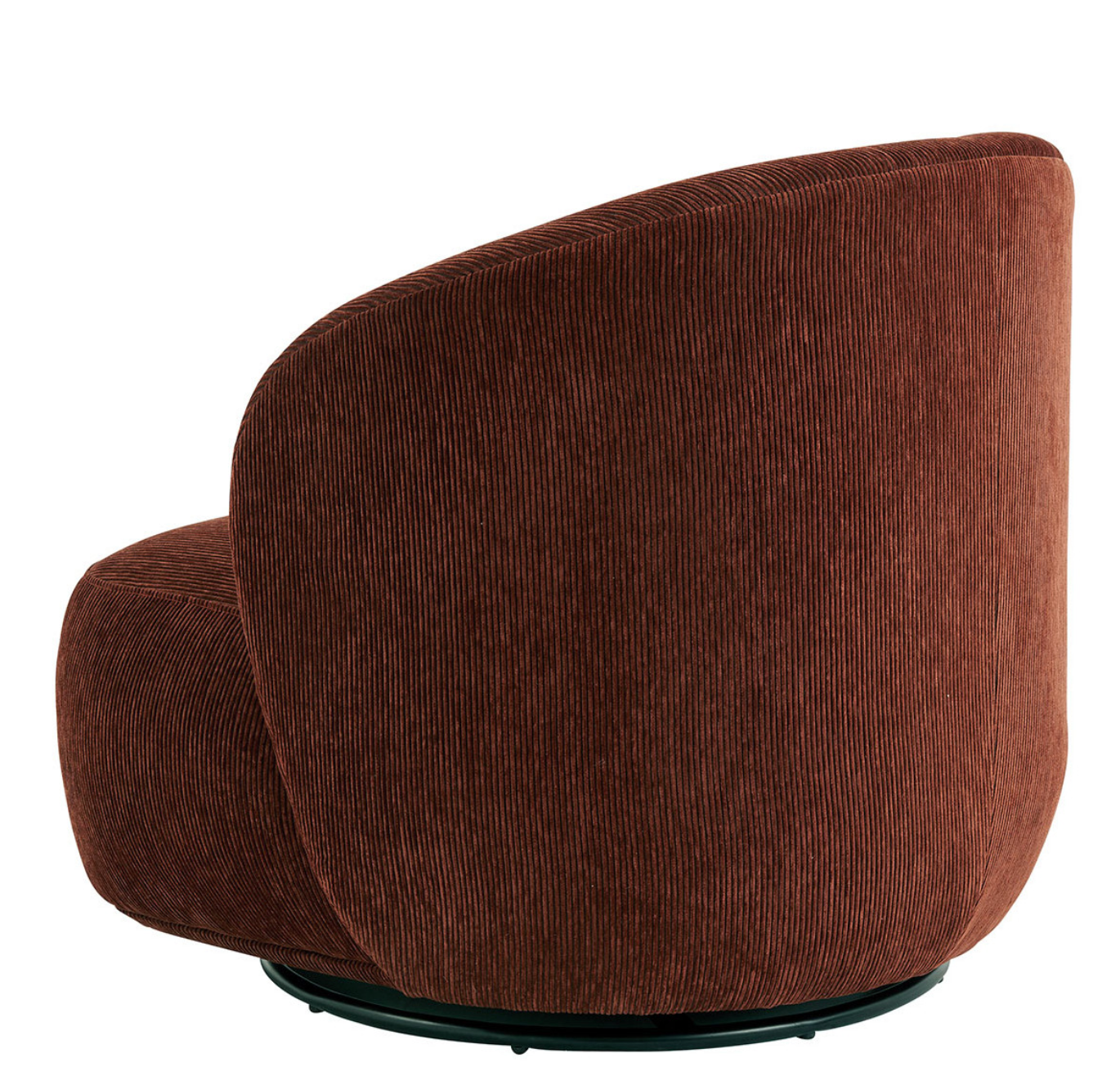 Lisette Swivel Chair In Burnt Orange