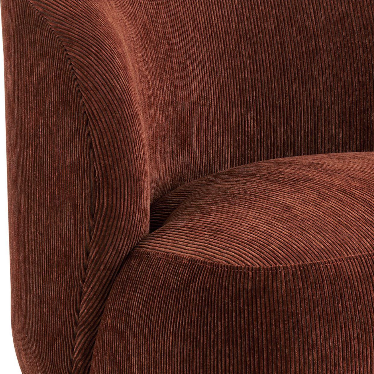Lisette Swivel Chair In Burnt Orange