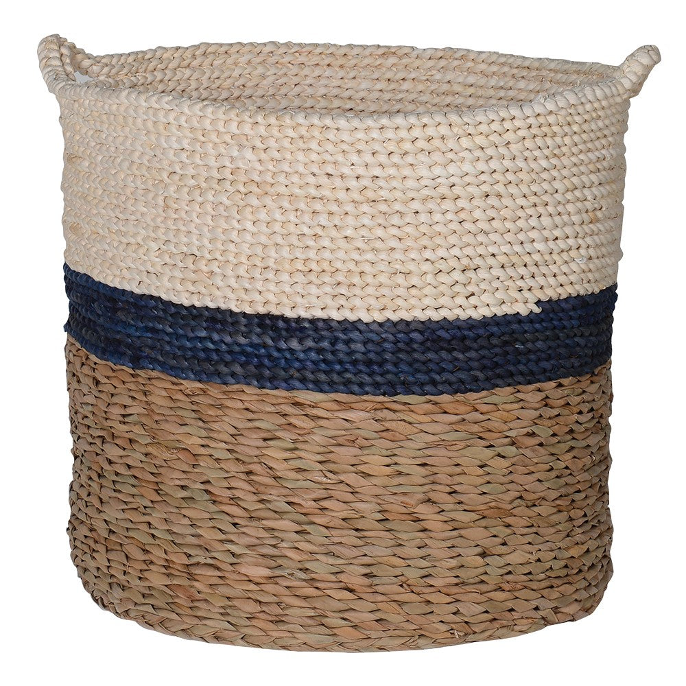 Navy Stripe Maize Basket
