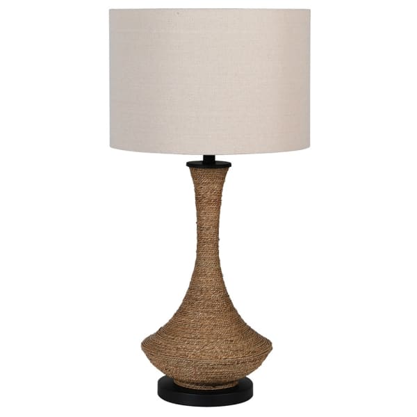 Natural rope table-lamp with-shade
