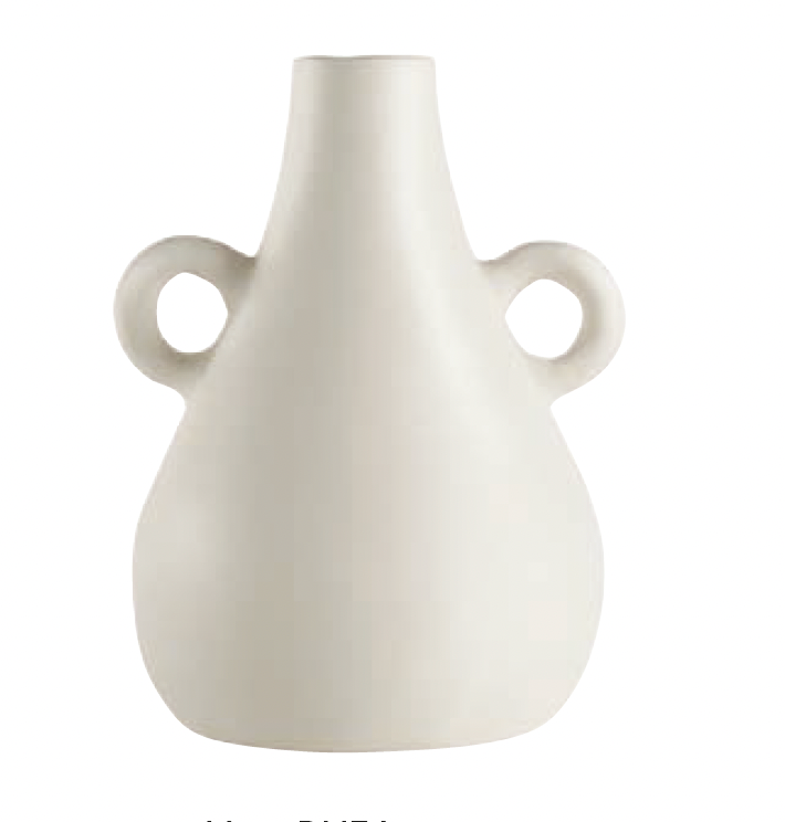 Rhea Terracotta ivory vase