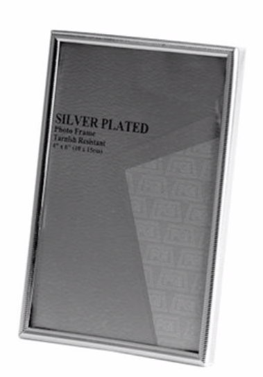 medium plain silver-plated photo-frame