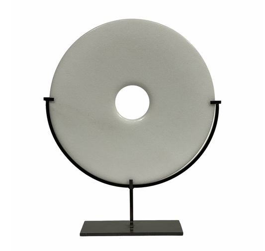 20cm hand carved marble disc