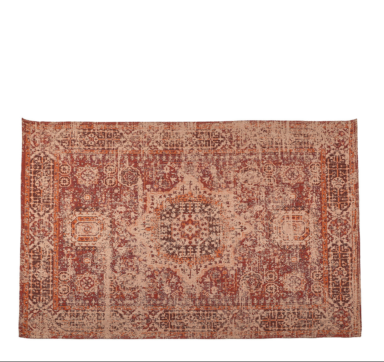 ANIK orange cotton rug.