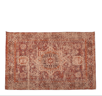 ANIK orange cotton rug.