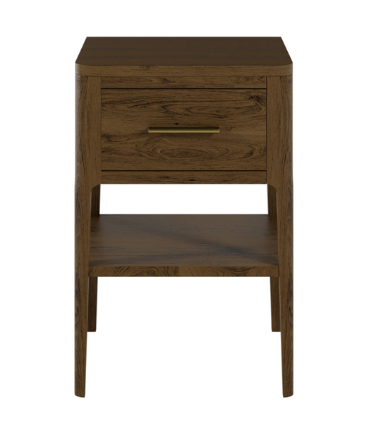 Abberley 1-Drawer Brown Bedside