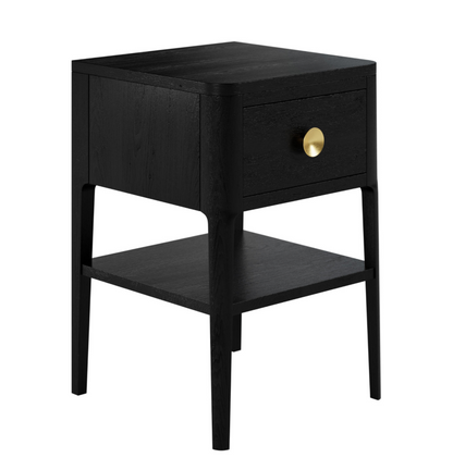 Abberley Bedside table Black - one drawer