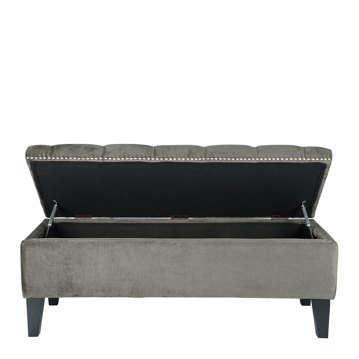 Arthur Ottoman Grey Velvet