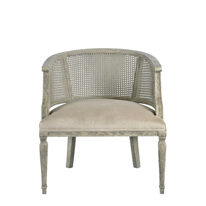 Clarinda Beige Rattan Armchair