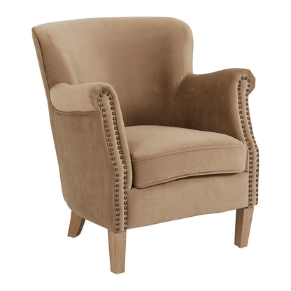 Claude Cinnamon Velvet Armchair