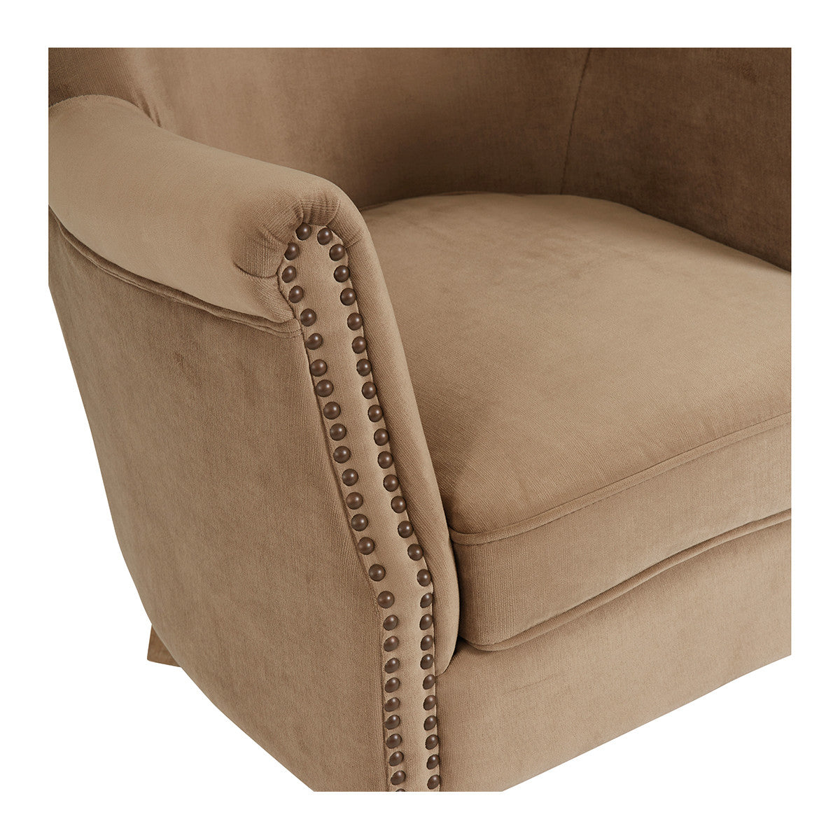 Claude Cinnamon Velvet Armchair