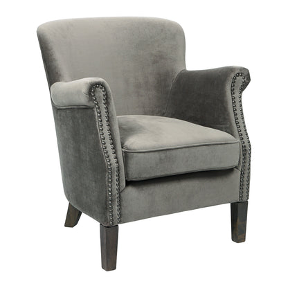 Claude Grey Velvet Armchair