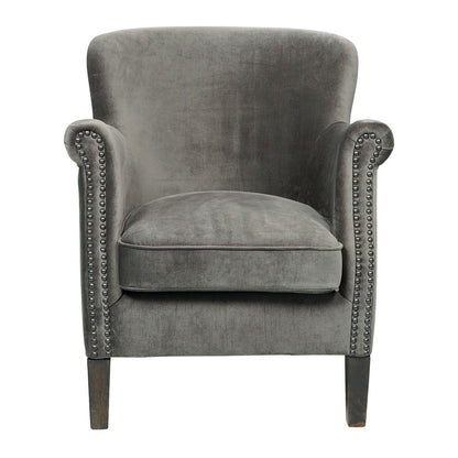 Claude Grey Velvet Armchair