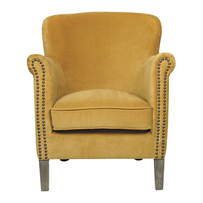 Claude Saffron Velvet Armchair