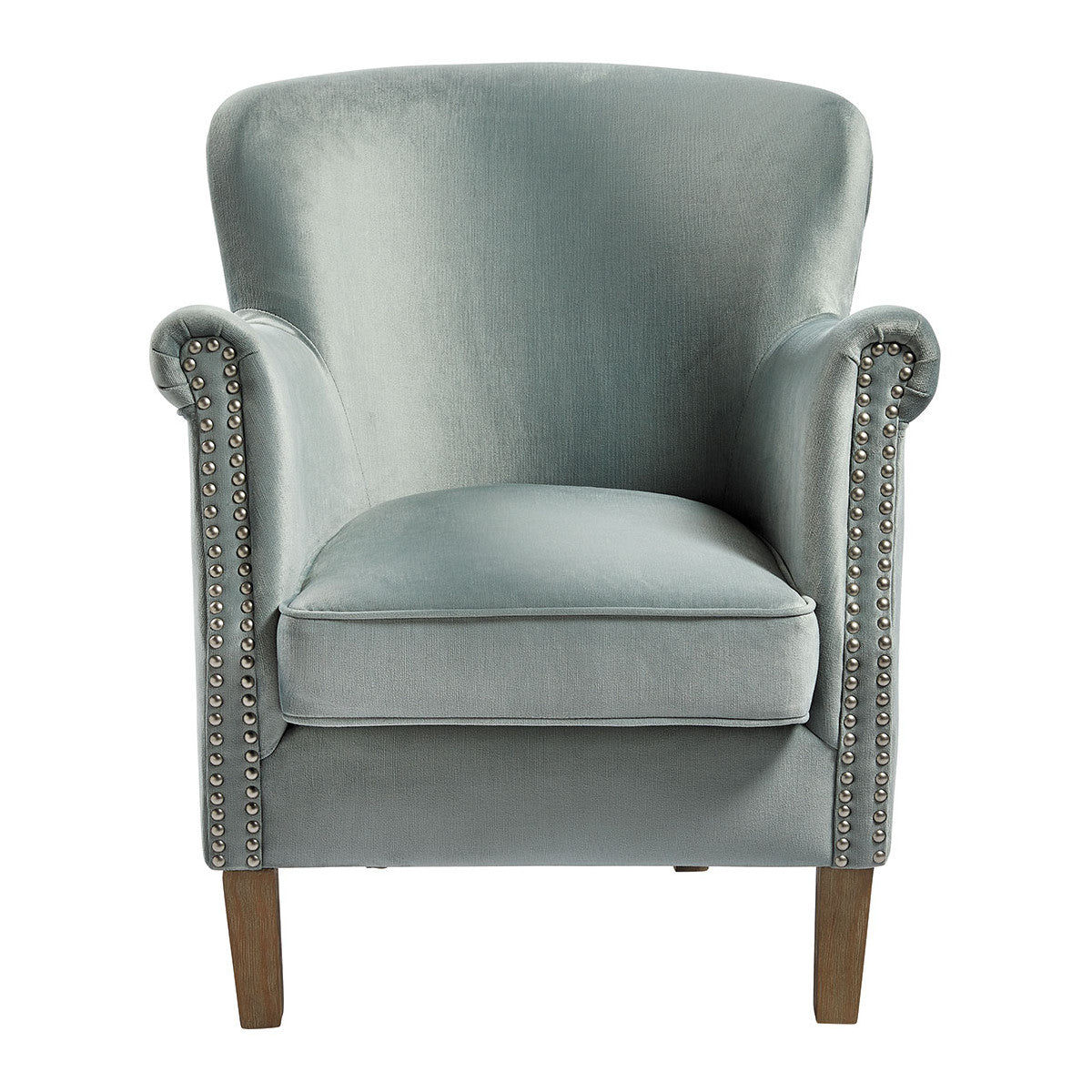 Claude Sage Velvet Armchair