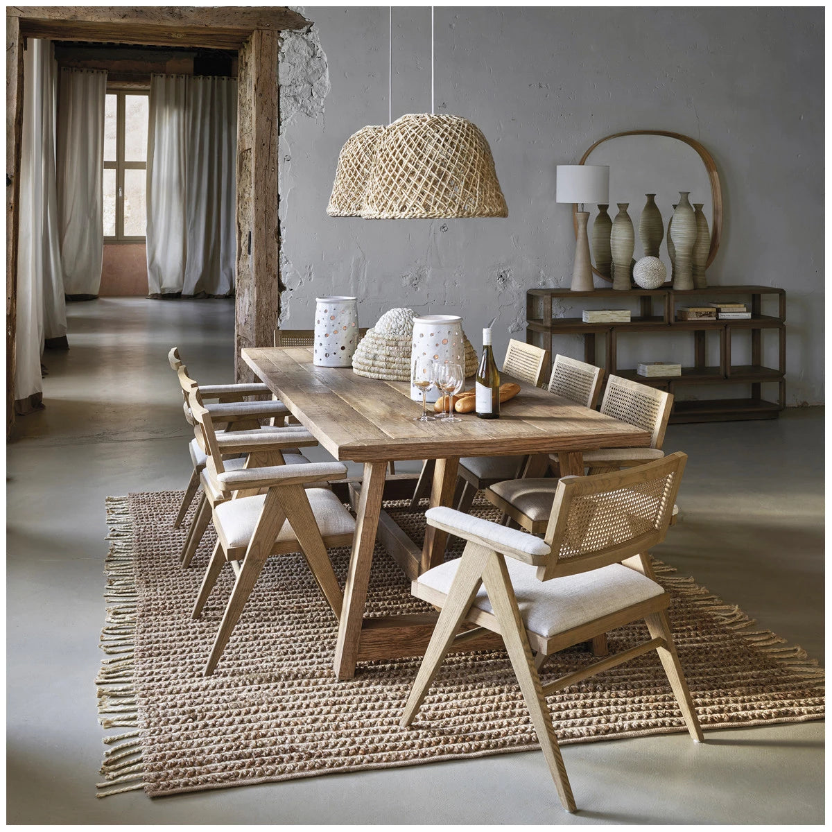 Colby Rattan Neutral Armchair