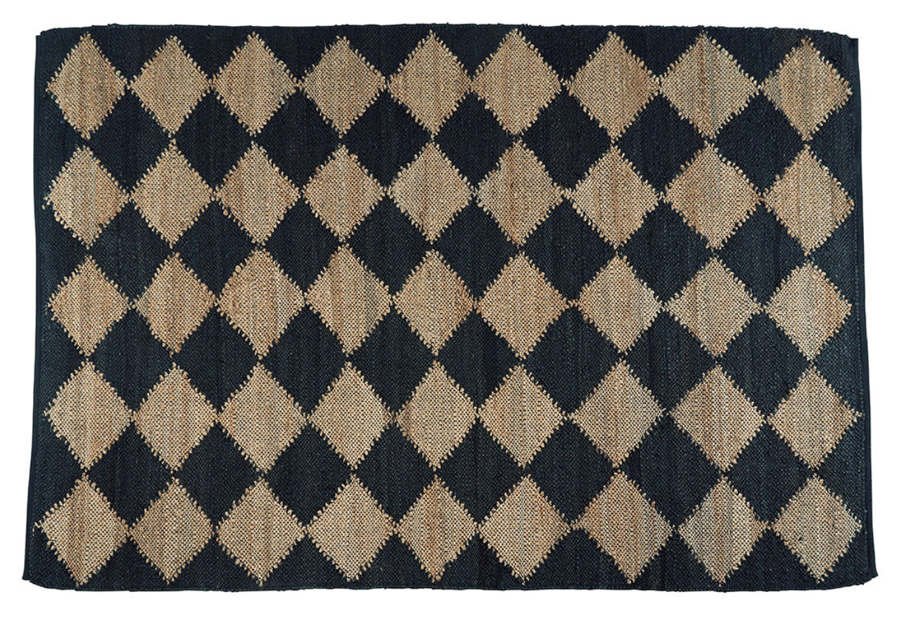 Diamond Patterned Jute Rug