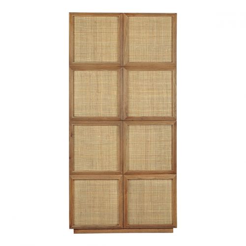 Ema Oak Rattan Cabinet