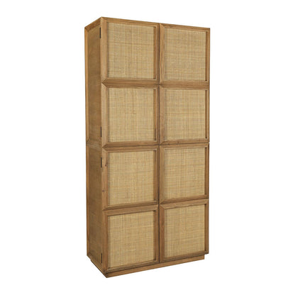 Ema Oak Rattan Cabinet