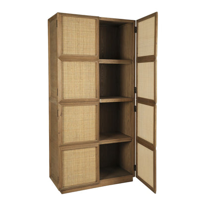 Ema Oak Rattan Cabinet