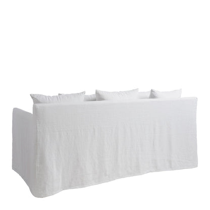 Gabriel White Linen Sofa