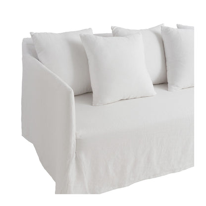 Gabriel White Linen Sofa