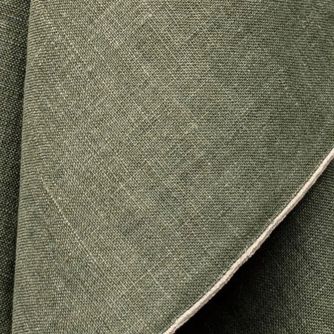 green napkin natural piping