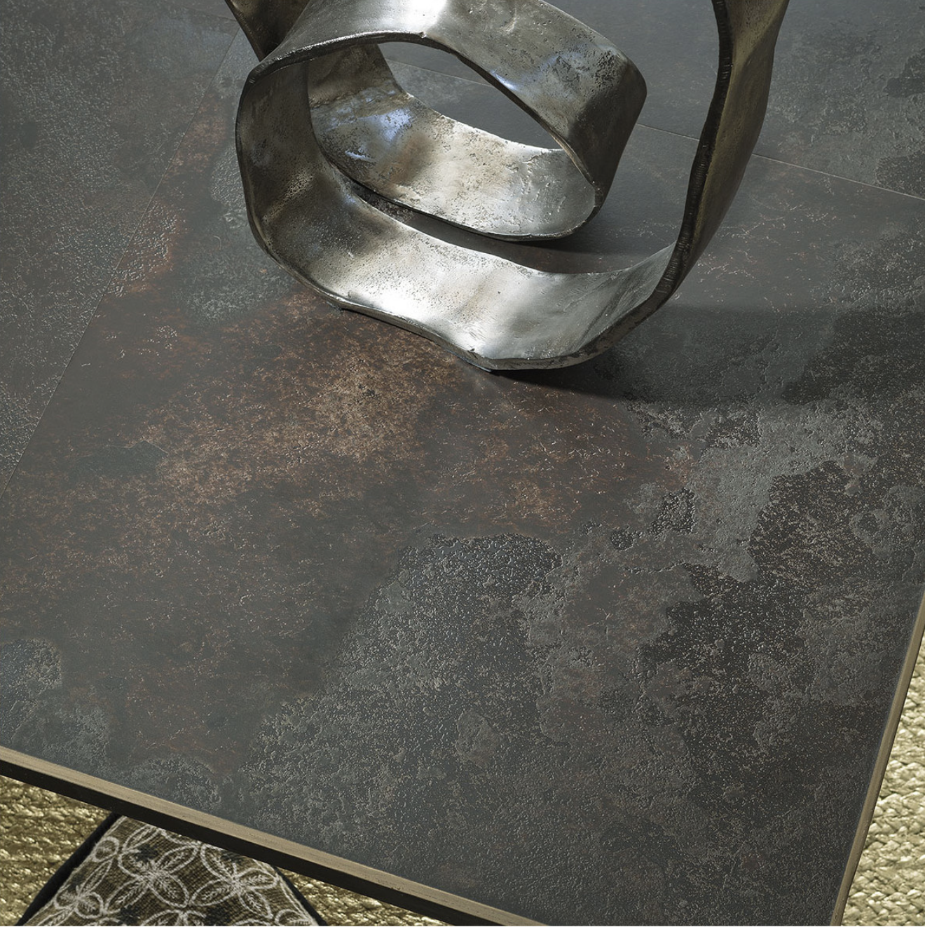 Giulia Distressed Metal Coffee Table