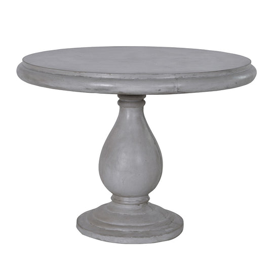 Grey concrete pedestal table