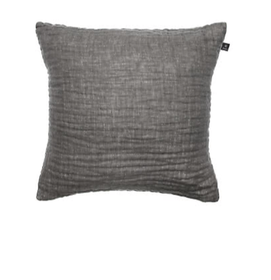 Himla Hannein crinkle cushion charcoal