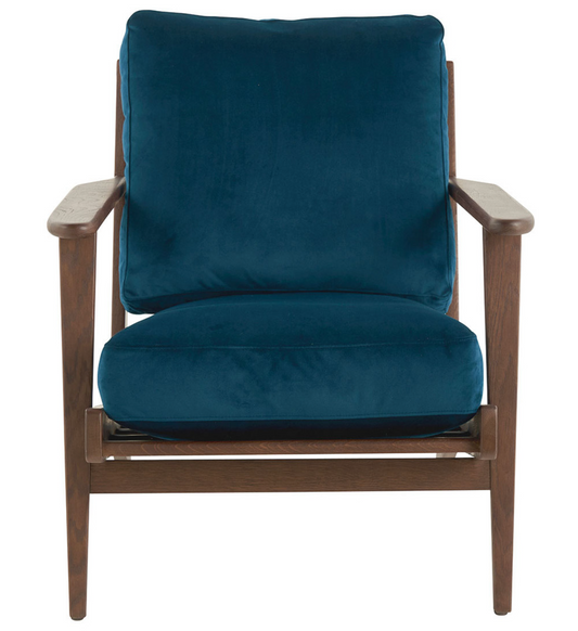 Jules Armchair Midnight-Blue Velvet