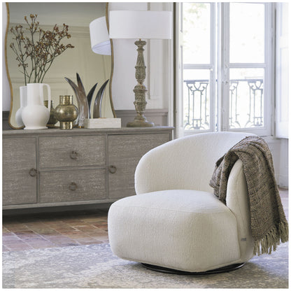 Lisette Boucle Swivel Chair