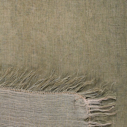 Lea Sage Creased-Linen Throw