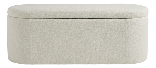 Lisette Cream Boucle Ottoman