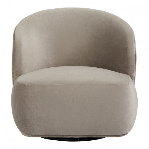 Lisette Grey Velvet Swivel Chair