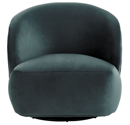 Lisette Peacock-Velvet Swivel Chair