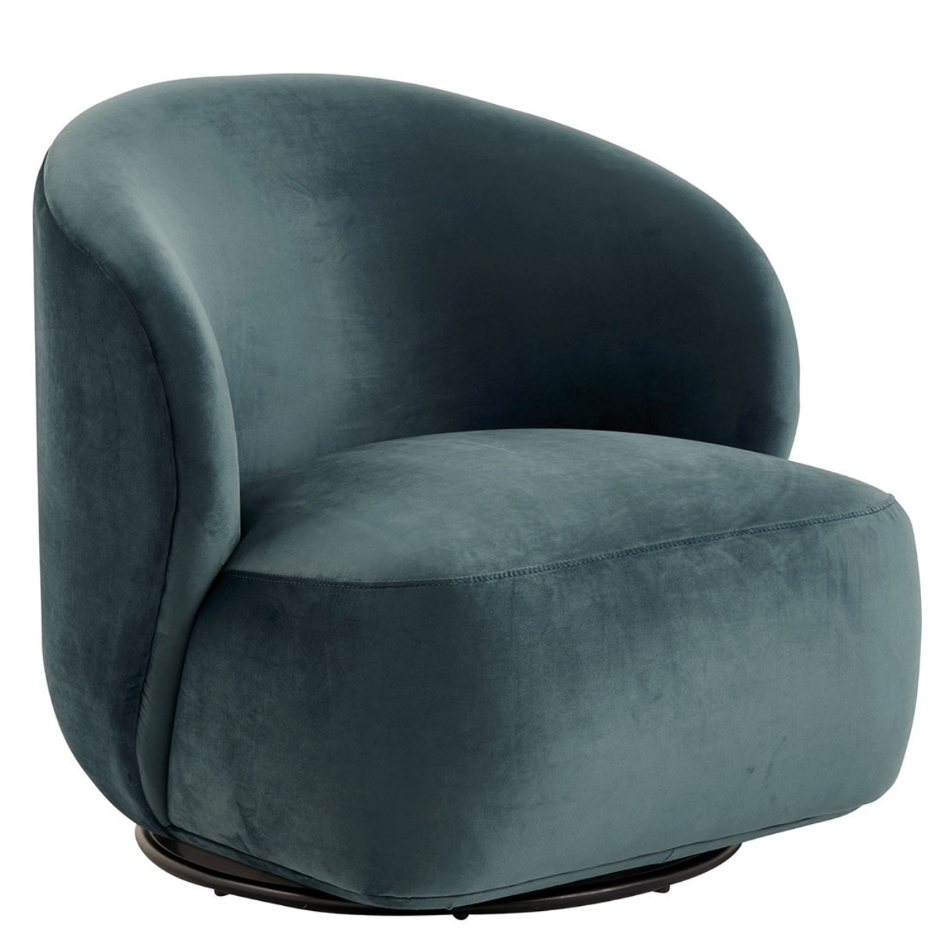 Lisette Peacock-Velvet Swivel Chair