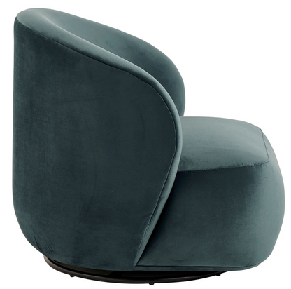 Lisette Peacock-Velvet Swivel Chair