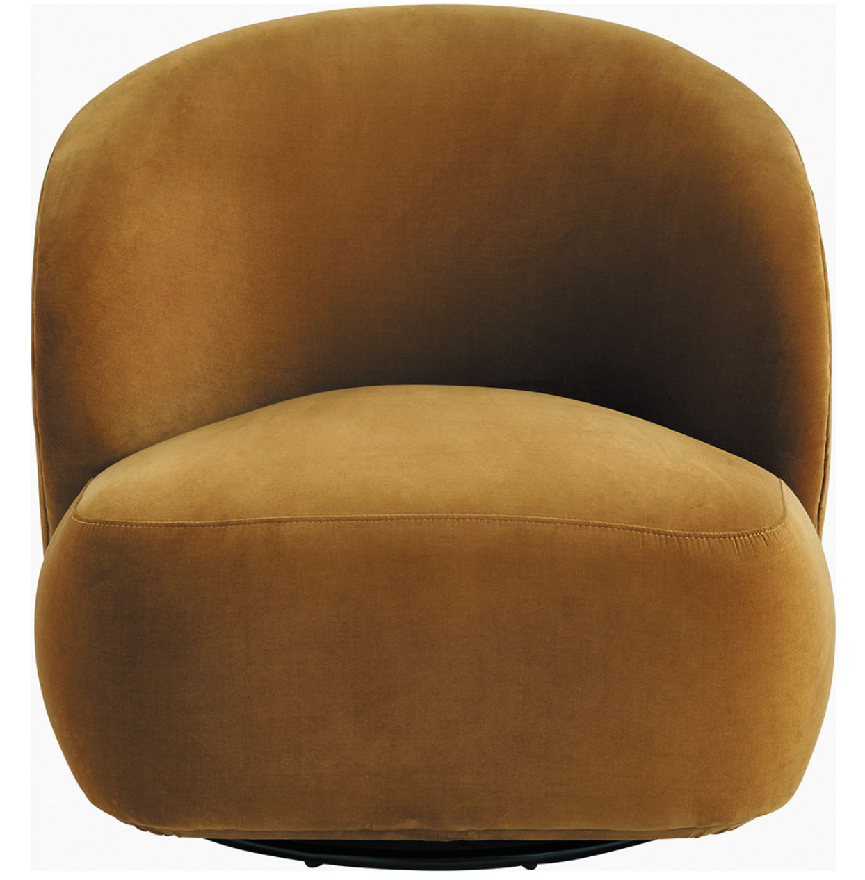 Lisette Saffron-Velvet Swivel Chair