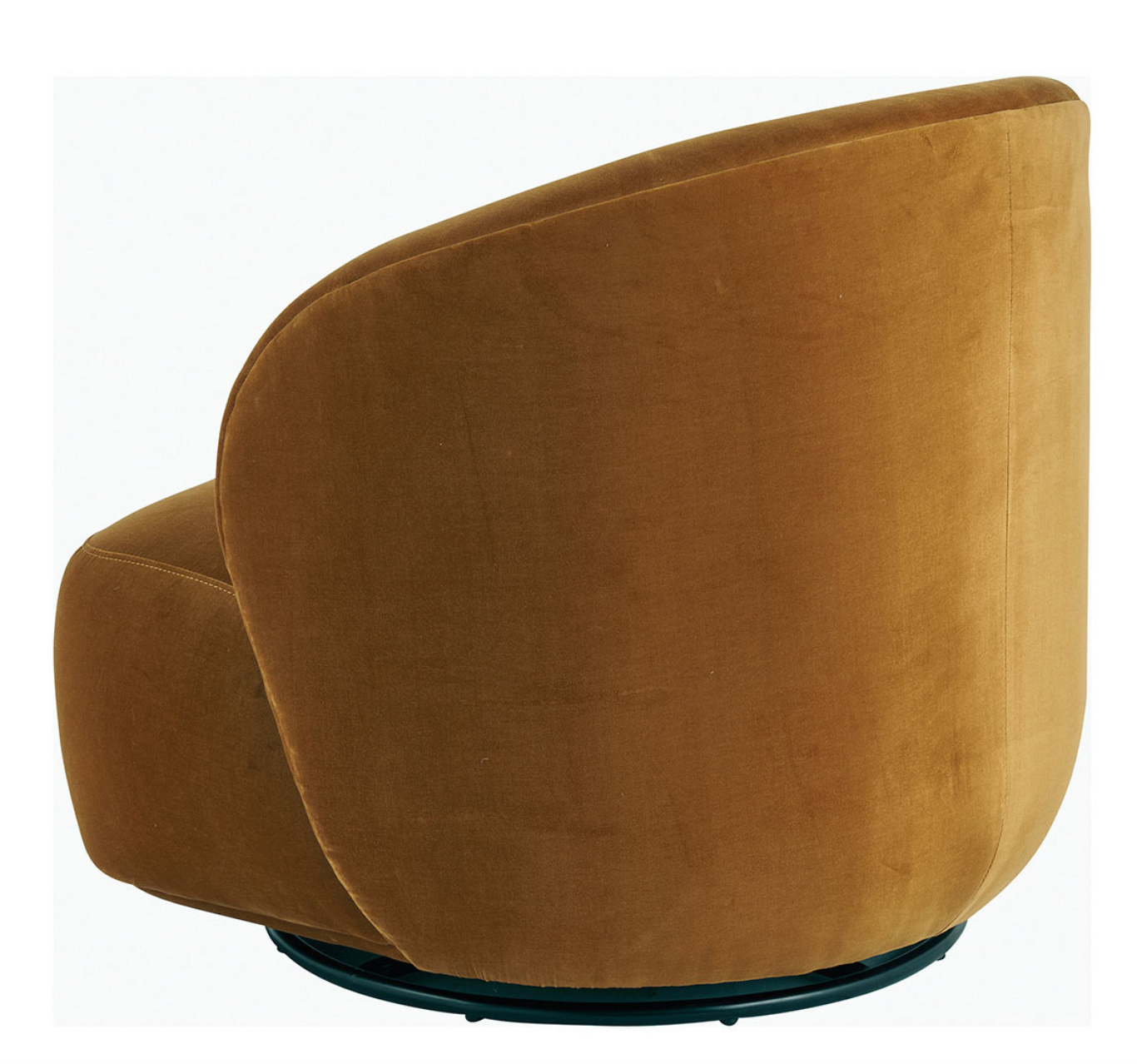 Lisette Saffron-Velvet Swivel Chair