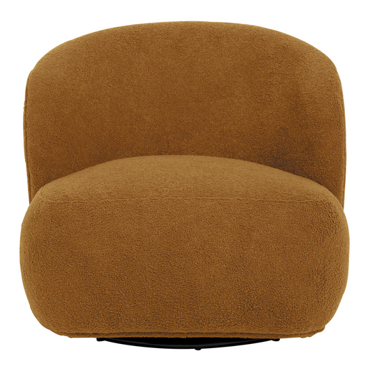 Lisette Swivel-Chair Curry Boucle