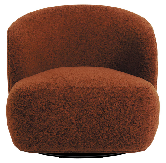 Lisette Swivel-Chair Terracotta Boucle