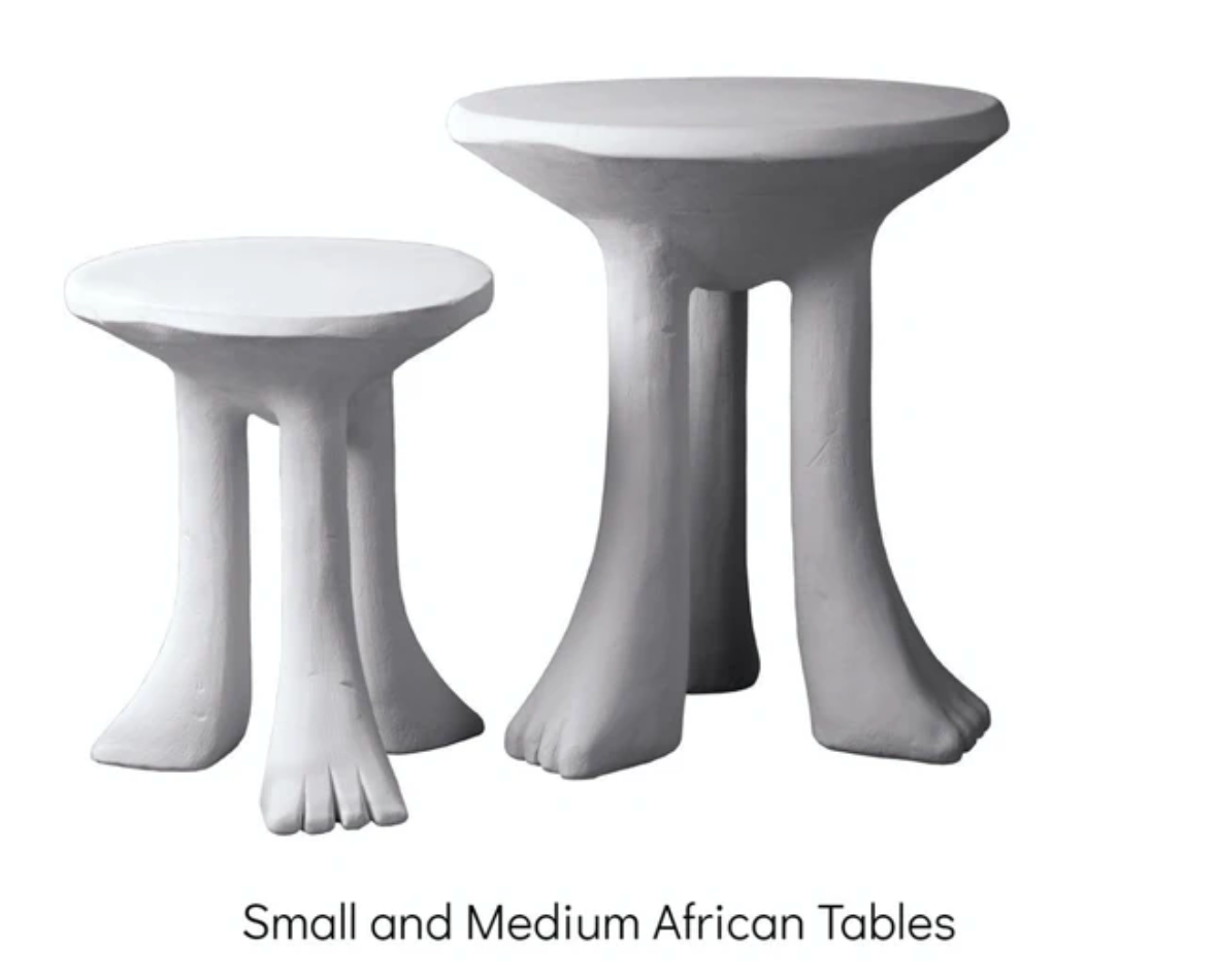 Medium African Plaster Table