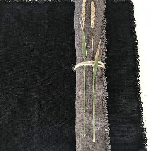 Rustic Black Linen Placemat