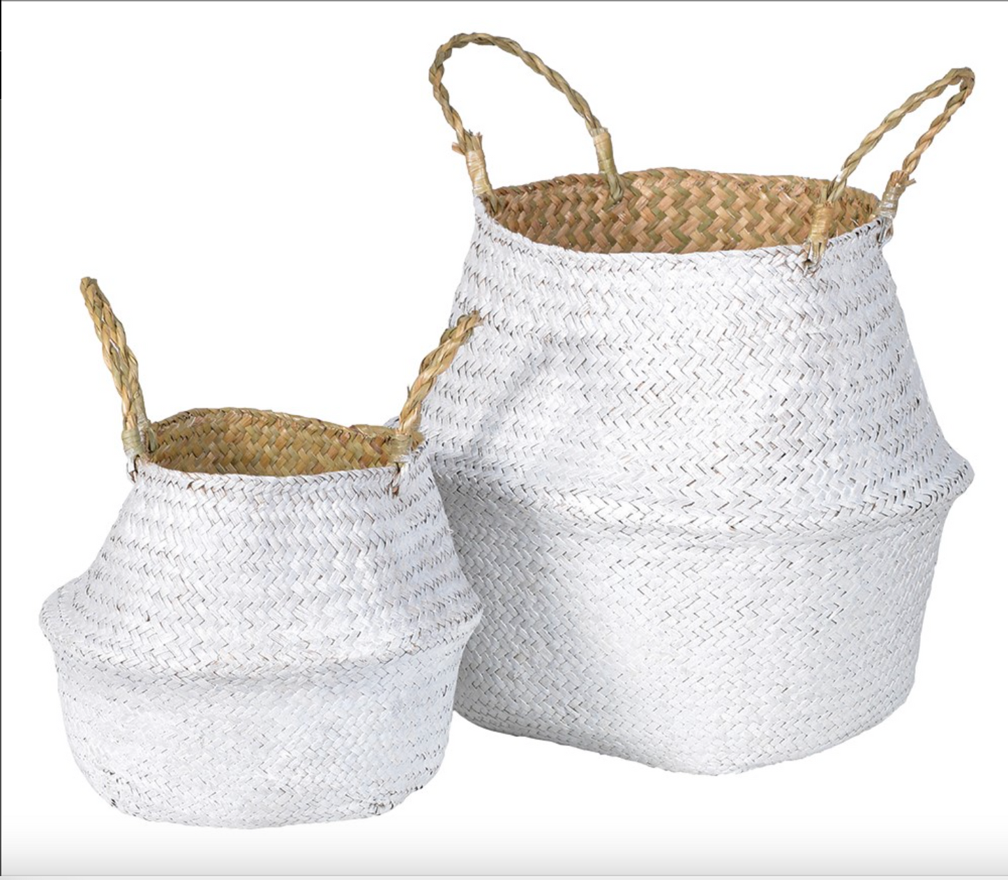 SET-2 WHITE GRASS BASKETS