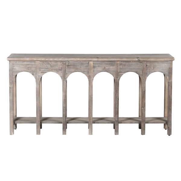 Smokey-Grey Arched Console Table