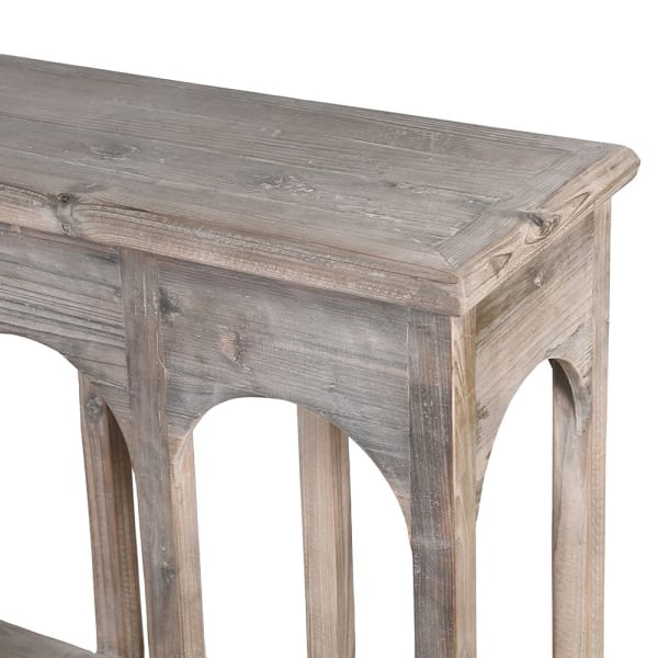 Smokey-Grey Arched Console Table